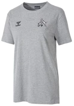 Hummel 1. FC Köln 2022 2023 Fan Lebe T-Shirt Damen Graumeliert