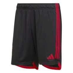 Adidas Belgien Heimshorts 2022 2023 Kinder Schwarz Rot