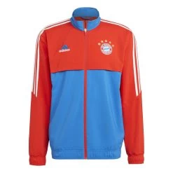 Adidas FC Bayern München Condivo 22 Präsentationsjacke Herren Rot Blau