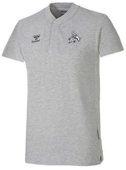Hummel 1. FC Köln Travel Poloshirt 2022 2023 Kinder Graumeliert