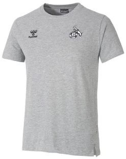 Hummel 1. FC Köln Travel T-Shirt 2022 2023 Herren Graumeliert