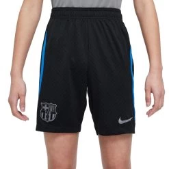 Nike FC Barcelona Strike Dri-FIT Strick-Fußballshorts Kinder Schwarz Blau
