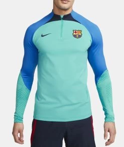 Nike FC Barcelona Strike Fußball-Drill-Oberteil 2022 2023 Herren Aqua Blau Navy