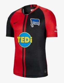 Nike Fußball Hertha BSC Berlin Kinder Away Trikot 2019 2020 Auswärtstrikot Rot Schwarz