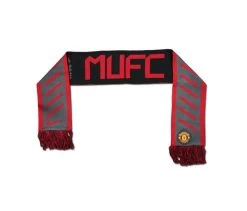 Nike Fußball Manchester United MUFC Schal Unisex Fanschal Grau Schwarz Rot