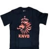 Nike Herren Fußball Holland Niederlande KNVB Core T-Shirt Logo Schwarz