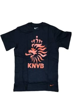 Nike Herren Fußball Holland Niederlande KNVB Core T-Shirt Logo Schwarz