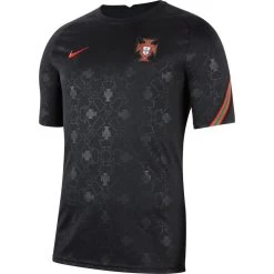 Nike Portugal Kurzarm Fußballoberteil Euro 2020 Kinder Schwarz Rot