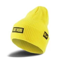 Puma Borussia Dortmund FtblCULTURE Bronx Beanie Mütze Gelb Schwarz