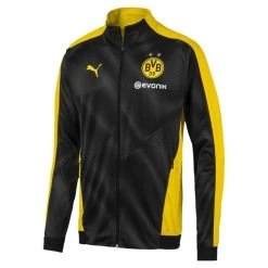 Puma Borussia Dortmund League Stadium Jacke Sponsor Logo Herren Gelb Schwarz