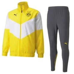 Puma Borussia Dortmund Prematch Trainingsanzug 21/22 Gelb Dunkelgrau Herren