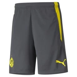 Puma Borussia Dortmund Training Fußball-Shorts 21/22 Dunkelgrau Gelb Herren