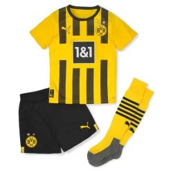 Puma BVB Home Mini-Kit 2022 2023 Kinder Gelb Schwarz
