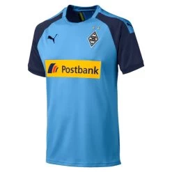 Puma Fußball BMG Borussia Mönchengladbach Herren Away Trikot 2019 2020 Auswärtstrikot Kurzarm Hellbl